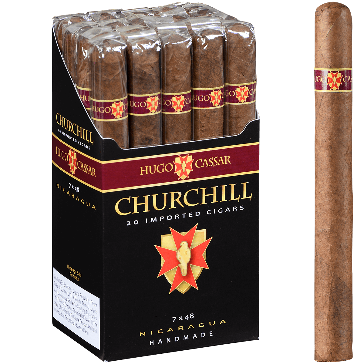 Hugo Cassar Nicaraguan Churchill 20 Ct. Bundle 7.00X48