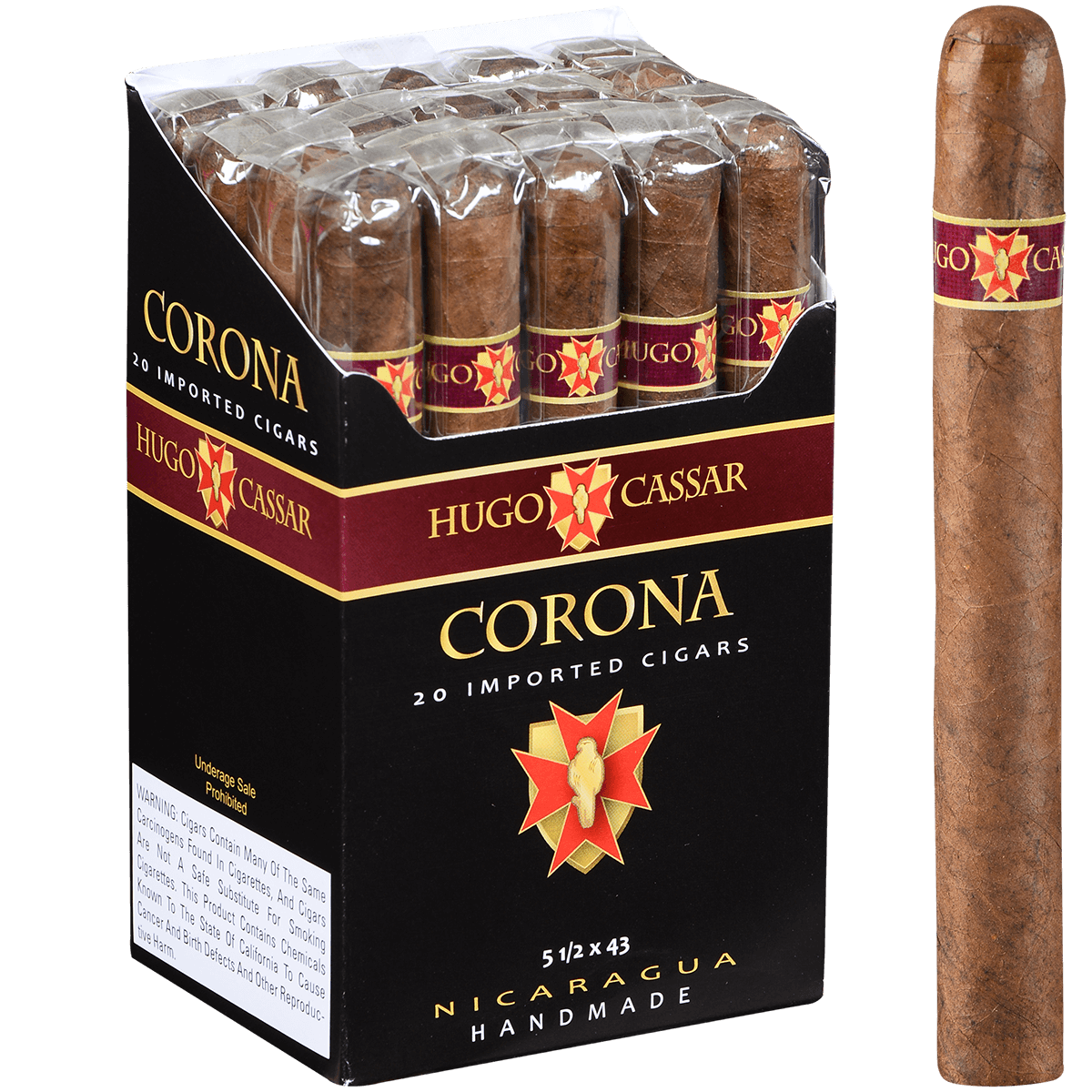 Hugo Cassar Nicaraguan Corona 20 Ct. Bundle 5.50X43