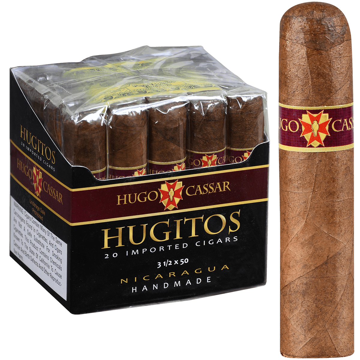 Hugo Cassar Nicaraguan Hugitos 20 Ct. Bundle 3.50X50
