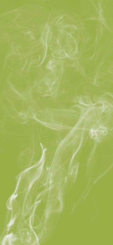 Smoke on green background