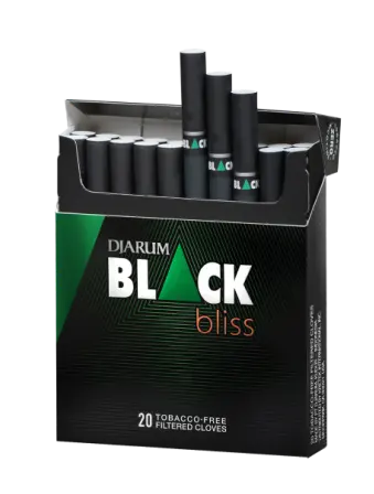 Djarum Black Bliss carton emerald 3/4 view