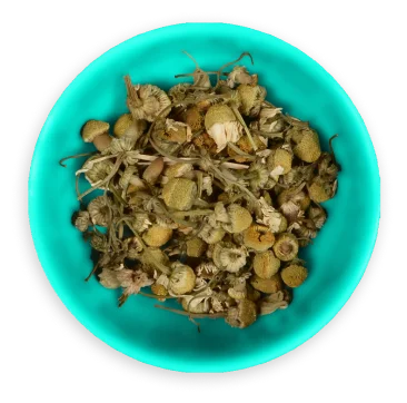 High Tea chamomile tea on white